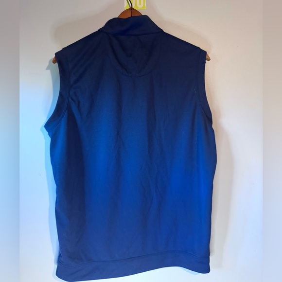 Horn Legend Sport Golf Vest Blue Sleeveless Zip-Up Vest Auburn Size Small - Picture 8 of 8